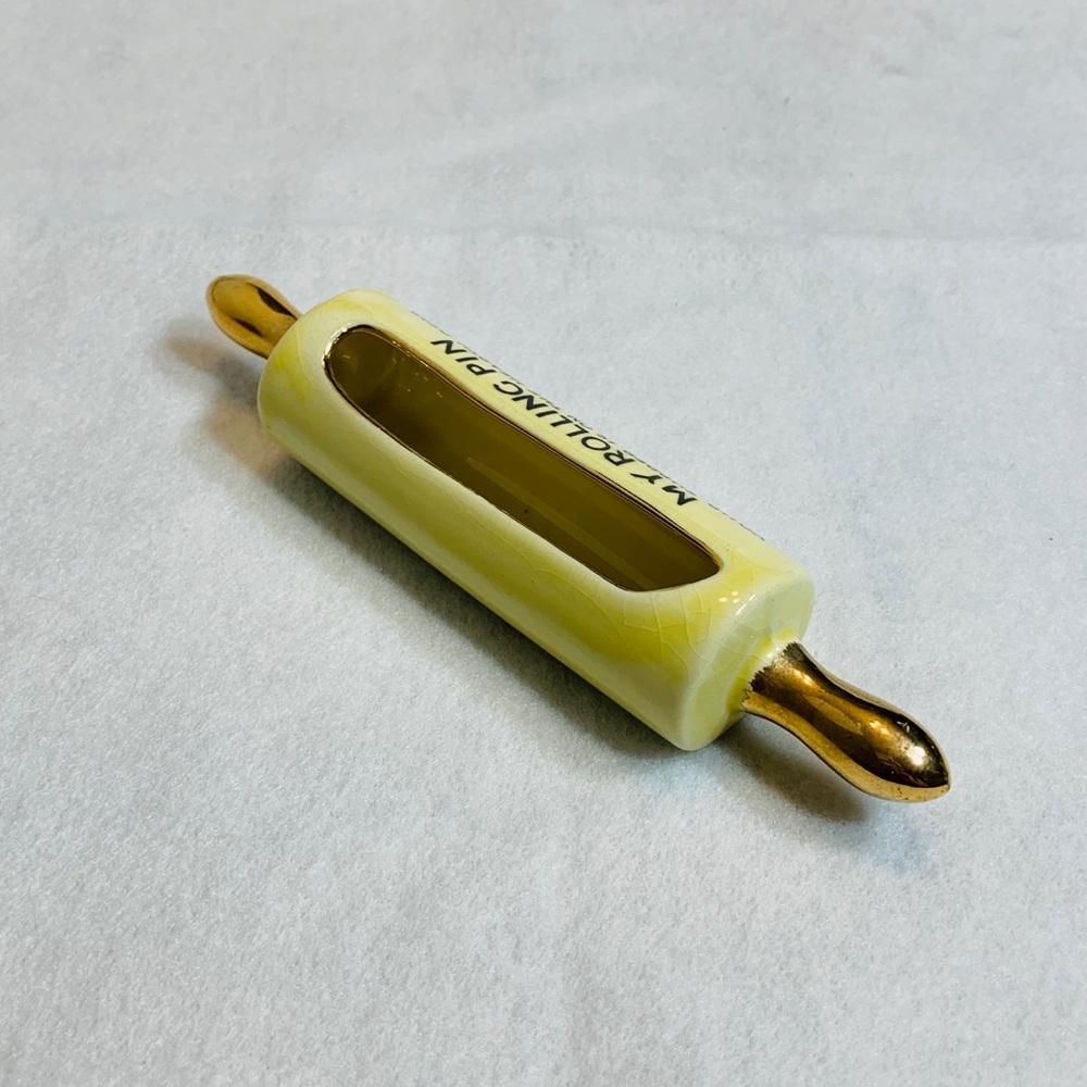 Ceramic Rolling Pin Recipe or Business Card Holder - Picture 4 of 9
